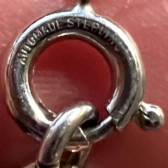 Vtg 1950s Beta Sigma Phi 7" Charm Bracelet Automade Sterling Silver 19 Charms - Picture 8 of 12